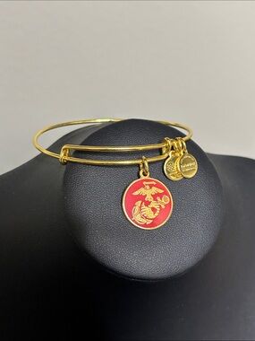 Alex and Ani Eagle United States Marine Charm Bangle Bracelet - Military Emblem